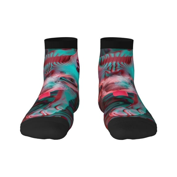 Salouo Psychedelic Hairless Cat Pattern Unisex Middle Tube Socks,Middle-Finger Knee High Socks Over The Calf Tube Stocking Crew Stockings for Women and Men Tube Socks