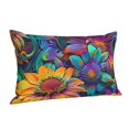 thumbnail image 1 of Salouo Psychedelic Sunflowers Pattern Pillow Cases,1PC Pillow Covers with Envelope Closure Decorative Pillow Case for Bed Couch,Pillows Not Included-16"x24", 1 of 6