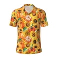 thumbnail image 1 of Salouo Pumpkins And Sunflowers for Men's Short Sleeve Polo Shirts,Polo Shirts for Men Performance Short Sleeve Golf Shirt Athletic Casual Collared T-Shirt-XX-Large, 1 of 8