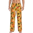 thumbnail image 1 of Salouo Pumpkins And Sunflowers Print Pajama Pants for Men, Lounge Pants Elastic Waistband Casual Men's sleepwear Loungewear Sleep Pajama Pant -X-Large, 1 of 7