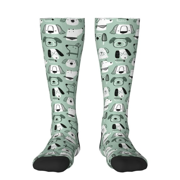 Salouo Puppy Print Women's Men's Ankle Socks 1-pack Casual Athletic Socks for Unisex Adult Moisture-Wicking Socks for Daily Wear/Running/Sport