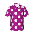 thumbnail image 1 of Salouo Purlpe And White Polka Dot for Hawaiian Shirt for Men,Summer Beach Casual Short Sleeve Button Down Shirts Men's Regular-Fit Short-Sleeve Print Shirt -, 1 of 6