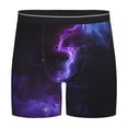 thumbnail image 1 of Salouo Purple And Blue Nebula Pattern Men's Boxer Briefs, Soft & Breathable Underwear Elastic Waistband Briefs for Men,1-Pack, 1 of 7