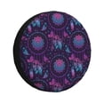 thumbnail image 1 of Salouo Purple Dreamcatcher1 Print Spare Tire Cover 14-17 inch Spare Tire Protector Universal Tough Tire Wheel Cover for Trailer SUV and Truck-16 inch, 1 of 6