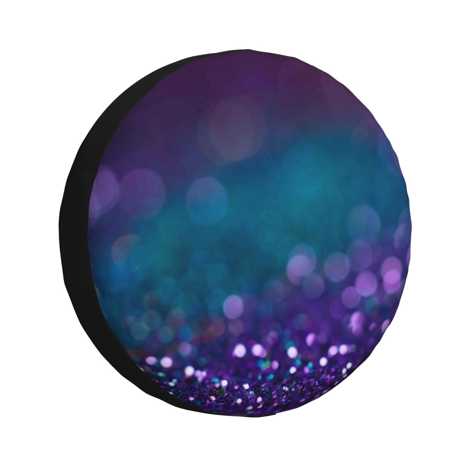 Salouo Purple and Green Glitter Print Spare Tire Cover 1417 inch Spare