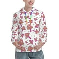 thumbnail image 1 of Salouo Purple Mushroom Pattern Hoodie Sweatshirts for Women, Autumn Pullover Hoodie Workout Sweat Women's Long Sleeve Preppy Sweatshirts-Small, 1 of 7