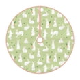 thumbnail image 1 of Salouo Rabbit And Carrot (2) Christmas Tree Skirt 30" Farmhouse Christmas Decorations Snowman Xmas Tree Skirt Tree Mat for Holiday Party Decor, 1 of 8