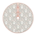 thumbnail image 1 of Salouo Rabbit And Heart Christmas Tree Skirt 36" Farmhouse Christmas Decorations Snowman Xmas Tree Skirt Tree Mat for Holiday Party Decor, 1 of 1