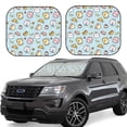 thumbnail image 1 of Salouo Rabbit Burger Coffee Pattern Car Windshield Sun Shade Foldable | Front Windshield Shade for Sun, Heat and UV Rays | Interior Sun Protection-Medium, 1 of 6