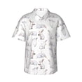 thumbnail image 1 of Salouo Rabbit Eating for Hawaiian Shirt for Men,Summer Beach Casual Short Sleeve Button Down Shirts Men's Regular-Fit Short-Sleeve Print Shirt -Large, 1 of 6