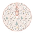 thumbnail image 1 of Salouo Rabbit Forest Christmas Tree Skirt 48" Farmhouse Christmas Decorations Snowman Xmas Tree Skirt Tree Mat for Holiday Party Decor, 1 of 1