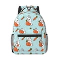 thumbnail image 1 of Salouo Rabbit Is Eating Carrots Print Laptop Backpack 16.5'' Daypack Carry On Backpack for Men Women Outdoor Bag Laptop Sleeve and Dual for Weekender/Business/Hiking-One Size, 1 of 6
