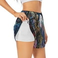 thumbnail image 1 of Salouo Rainbow Astronaut Space Landscape Print Women's 2 in 1 Running Shorts Double-Layer Shorts Athletic Workout Gym Yoga Shorts Running Shorts for Women-Large, 1 of 7