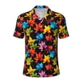 thumbnail image 1 of Salouo Rainbow Colorful Maple Leaves for Men's Short Sleeve Polo Shirts,Polo Shirts for Men Performance Short Sleeve Golf Shirt Athletic Casual Collared T-Shirt-Medium, 1 of 8