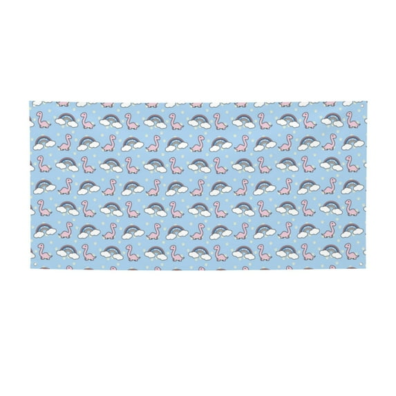 Salouo Rainbow Dinosaur Pattern Holiday Banner Outside Party Decoration Banner (1PC) Festival Supplies Fit for Birthday Parties & Celebrations & Chrismas-Medium