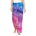 thumbnail image 1 of Salouo Rainbow Glitter Cute Print Women's Pajama Pants Casual Loose Sweatpants PJs Flowy Pants Drawstring Palazzo for Women Wide Leg Pants Lounge Pajama -X-Large, 1 of 8