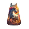 Salouo Rainbow Sunset Cloud White Horse Print Baby Sleep Sack Wearable