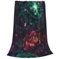 thumbnail image 1 of Salouo Red And Green Carnation Print Bed Blankets,Flannel Blanket Comfortable Air Conditioning Blanket Lightweight Blanket for Sofa Bed Travel & Couch -60"x50", 1 of 8