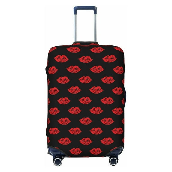 Salouo Red Beautiful Lips Pattern Travel Dust-proof Suitcase Cover, Softside Suitcase Protector Luggage Cover Protector for 18-32inch ,Not Included Suitcase