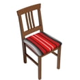 thumbnail image 1 of Salouo Red Black and White Serape Blanket Stripes for Chair Covers,Washable Seat Covers for Dining Room Chairs Seat Protector for Home, Hotel, Banquet-Two Pieces, 1 of 7