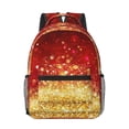 thumbnail image 1 of Salouo Red Gold Glitter Print Laptop Backpack 16.5'' Daypack Carry On Backpack for Men Women Outdoor Bag Laptop Sleeve and Dual for Weekender/Business/Hiking-One Size, 1 of 6