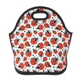 Salouo Red Ladybugs for Lunch Tote,Lunch Bag Insulated Lunch Box