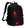 thumbnail image 1 of Salouo Red Spider On The Web Pattern Extra Large Travel Laptop,Backpack with USB Charging Port College Backpack Business Work Bag Casual Daypack Fits for Men & Women, 1 of 7