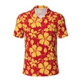 thumbnail image 1 of Salouo Red Vintage Flowers for Men's Short Sleeve Polo Shirts,Polo Shirts for Men Performance Short Sleeve Golf Shirt Athletic Casual Collared T-Shirt-4X-Large, 1 of 1