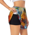 thumbnail image 1 of Salouo Refreshing Fruit Infused Drinks Print Women's 2 in 1 Running Shorts Double-Layer Shorts Athletic Workout Gym Yoga Shorts Running Shorts for Women-Medium, 1 of 7