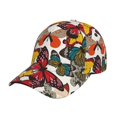 thumbnail image 1 of Salouo Retro Floral Butterfly Print Unisex Sports Hat, Adjustable Golf Dad Hat Outdoor Cap Mountain Dad Hat Adjustable Fit Baseball Cap for Men and Women, 1 of 6