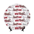 thumbnail image 1 of Salouo Retro Train Pattern Bone China Decorative Plate,Holiday Decor Decorative Ceramic Plates with Stand Elegant Home DéCor for Hallway/Living Room/Bedroom-6in, 1 of 6