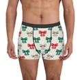 thumbnail image 1 of Salouo Retro bows Print Men's Boxer Briefs,Breathable Underwear Elastic Waistband Briefs for Men-Small, 1 of 5