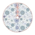 thumbnail image 1 of Salouo Retro ice blue snowflakes Christmas Tree Skirt 30" Farmhouse Christmas Decorations Snowman Xmas Tree Skirt Tree Mat for Holiday Party Decor, 1 of 8