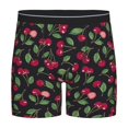 thumbnail image 1 of Salouo Ripe Red Cherry Pattern Men's Boxer Briefs, Soft & Breathable Underwear Elastic Waistband Briefs for Men,1-Pack, 1 of 7