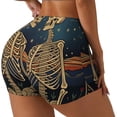 thumbnail image 1 of Salouo Romantic Skeletons Under Moon Print Women's Athletic Shorts,Booty Shorts Biker Shorts High Waisted Elastic Workout Shorts for Yoga Gym Running Sports-Medium, 1 of 8