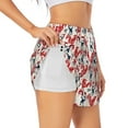 thumbnail image 1 of Salouo Roosters Print Women's 2 in 1 Running Shorts Double-Layer Shorts Athletic Workout Gym Yoga Shorts Running Shorts for Women-XX-Large, 1 of 7