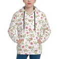 thumbnail image 1 of Salouo Rose Flowers Pattern Hoodie Sweatshirt for Youth, Fall Pullover Hoodie Sweatshirt Long-Sleeve Pullover Hooded Sweatshirt-Large, 1 of 6