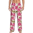thumbnail image 1 of Salouo Rose Flowers Print Pajama Pants for Men, Lounge Pants Elastic Waistband Casual Men's sleepwear Loungewear Sleep Pajama Pant -Large, 1 of 7
