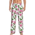 thumbnail image 1 of Salouo Rose Flowers Print Pajama Pants for Men, Lounge Pants Elastic Waistband Casual Men's sleepwear Loungewear Sleep Pajama Pant -X-Large, 1 of 7