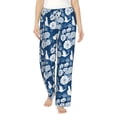 thumbnail image 1 of Salouo Rose Flowers Print Women's Pajama Pants Casual Loose Sweatpants PJs Flowy Pants Drawstring Palazzo for Women Wide Leg Pants Lounge Pajama -Large, 1 of 8