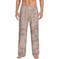 thumbnail image 1 of Salouo Rose Gold Marble Texture Print Pajama Pants for Men, Lounge Pants Elastic Waistband Casual Men's sleepwear Loungewear Sleep Pajama Pant -Large, 1 of 7