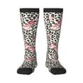thumbnail image 1 of Salouo Rose Mix Leopard 3 Print Women's Men's Ankle Socks 1-pack Casual Athletic Socks for Unisex Adult Moisture-Wicking Socks for Daily Wear/Running/Sport, 1 of 8