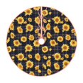 thumbnail image 1 of Salouo Royal Blue Plaid Sunflower Christmas Tree Skirt 48" Farmhouse Christmas Decorations Snowman Xmas Tree Skirt Tree Mat for Holiday Party Decor, 1 of 8