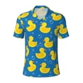 thumbnail image 1 of Salouo Rubber Duck for Men's Short Sleeve Polo Shirts,Polo Shirts for Men Performance Short Sleeve Golf Shirt Athletic Casual Collared T-Shirt-Small, 1 of 8