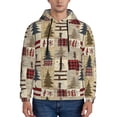thumbnail image 1 of Salouo Rustic Plaid Forest Lodge Pattern Men's Fall Hoodie Sweatshirt,Sport Hoodie with Pockets for Men Pullover Casual Hooded Sweatshirt-3X-Large, 1 of 7