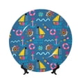 thumbnail image 1 of Salouo Sailboat With Sailing Pattern Bone China Decorative Plate,Holiday Decor Decorative Ceramic Plates with Stand Elegant Home DéCor for Hallway/Living Room/Bedroom-7in, 1 of 6