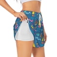 thumbnail image 1 of Salouo Sailboat With Sailing Print Women's 2 in 1 Running Shorts Double-Layer Shorts Athletic Workout Gym Yoga Shorts Running Shorts for Women-Medium, 1 of 7