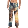 thumbnail image 1 of Salouo Sailing Dancing Dolphin Print Pajama Pants for Men, Lounge Pants Elastic Waistband Casual Men's sleepwear Loungewear Sleep Pajama Pant -Small, 1 of 7