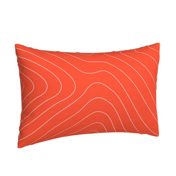 Salouo Salmon Fish Meat Print Print Pillow Case Cover,Wrinkle-Free Bed Pillow Cover Pack of 1 Home Decor Fade-Resistant and Stain-Resistant ,Pillows Not Included -20"x30"