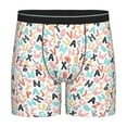 thumbnail image 1 of Salouo Scandinavian Alphabet1 Pattern Men's Boxer Briefs, Soft & Breathable Underwear Elastic Waistband Briefs for Men,1-Pack, 1 of 7